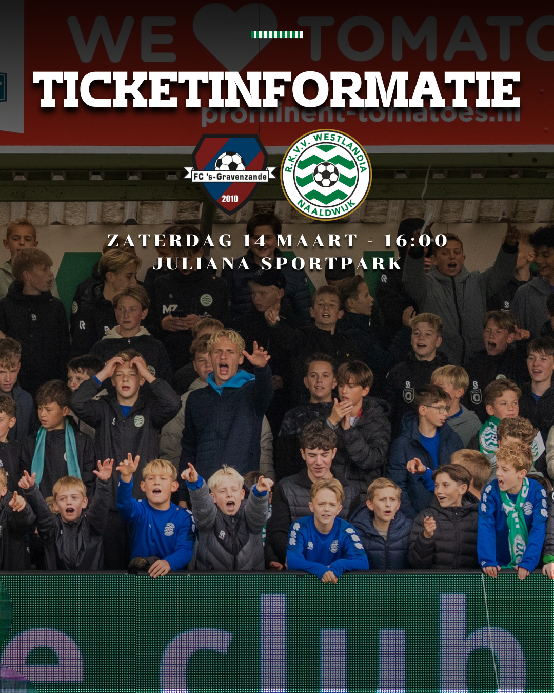 Ticketinformatie Derby Day zaterdag 14 Maart