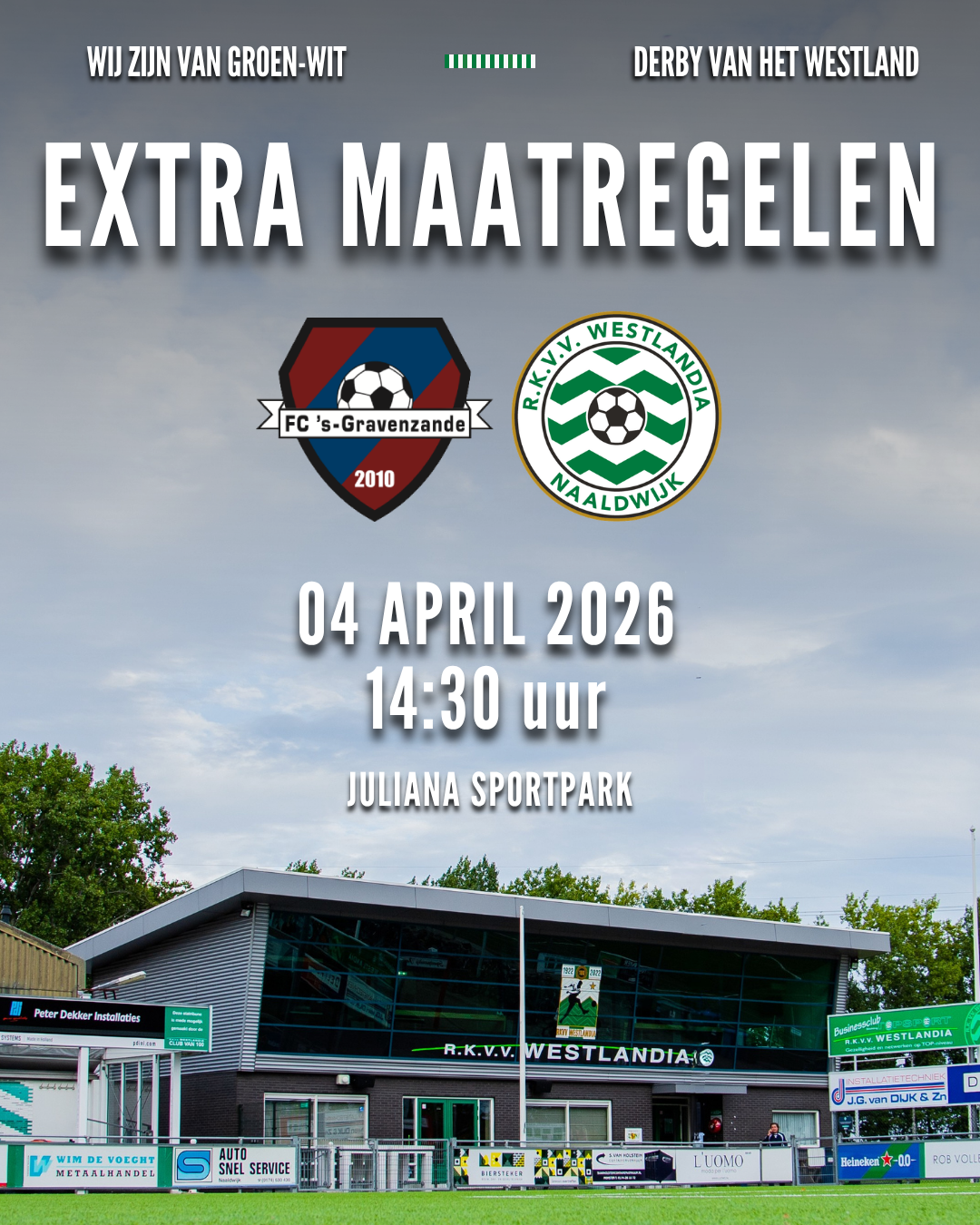 Extra veiligheidsmaatregelen bij de bekerderby