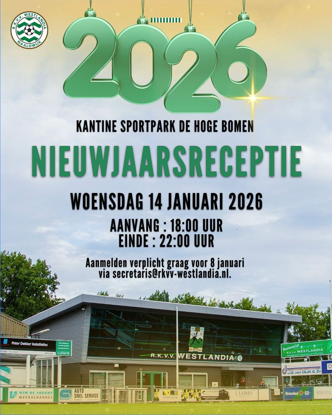 Uitnodiging Nieuwjaarsreceptie - 14 januari 2026