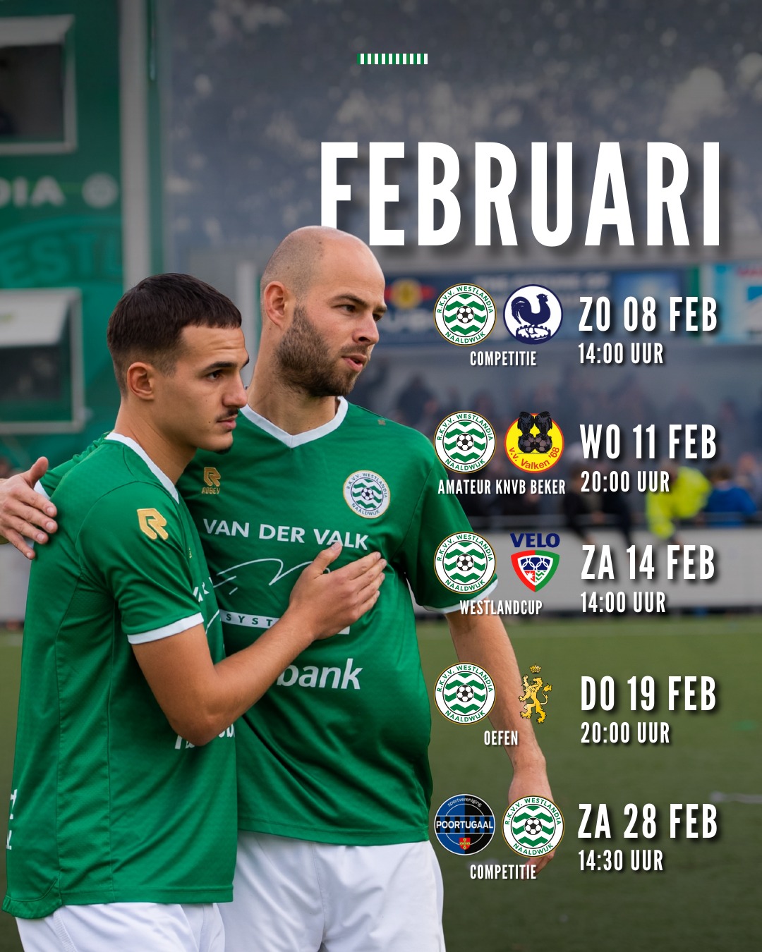 Speelschema Februari!