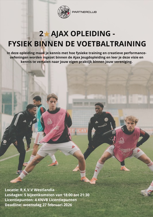 AJAX - 2-ster opleiding – Performance binnen de trainingen 4 KNVB licentiepunten