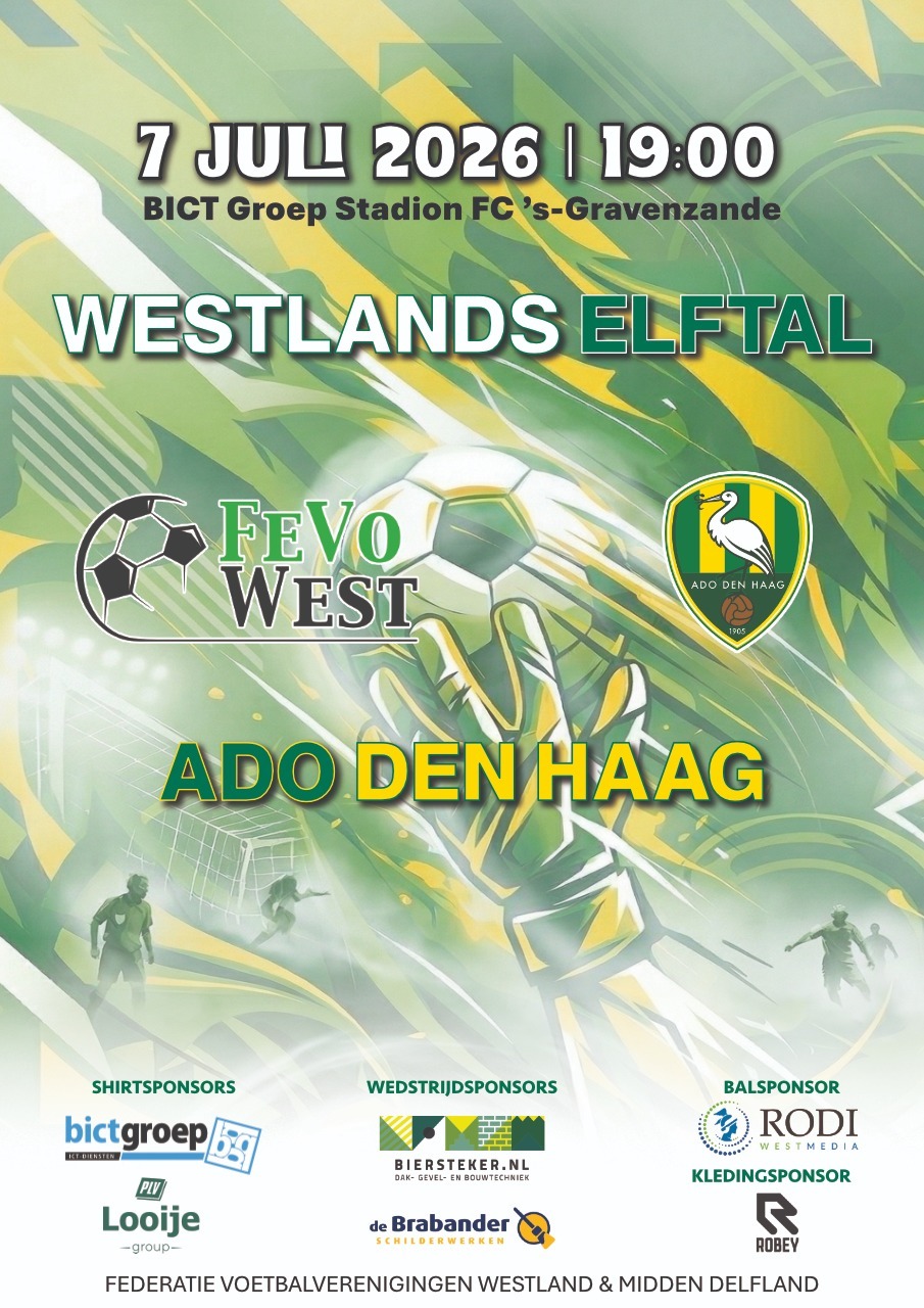 Westlandia sterk vertegenwoordigd in voorlopige selectie Westlands Elftal!