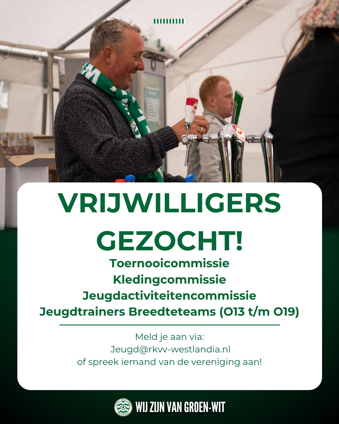 🚨 VRIJWILLIGERS GEZOCHT! 💚🤍