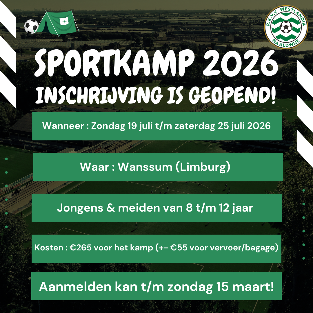 Westlandia gaat aankomende zomer weer gezellig op sportkamp!